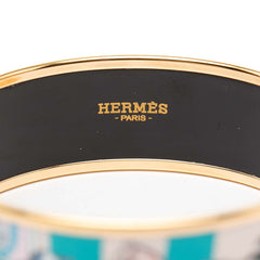 エルメス エマイユGM 七宝焼き バングル ゴールド マルチカラー メッキ レディース HERMES 【中古】