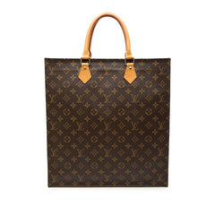 ルイ ヴィトン モノグラム サックプラ ハンドバッグ トートバッグ M51140 ブラウン PVC レザー レディース LOUIS VUITTON 【中古】