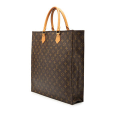 ルイ ヴィトン モノグラム サックプラ ハンドバッグ トートバッグ M51140 ブラウン PVC レザー レディース LOUIS VUITTON 【中古】
