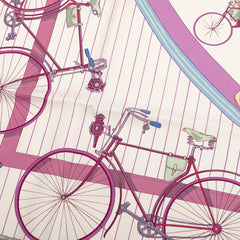 エルメス カレ90 LES BECANES 自転車 スカーフ マルチカラー シルク レディース HERMES 【中古】