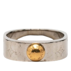 ルイ ヴィトン バーグ ナノグラム リング 指輪 #M M00217 シルバー ゴールド メタル メッキ レディース LOUIS VUITTON 【中古】