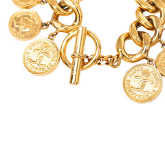 シャネル 31 RUE CAMBON カンボン ヴィンテージ コイン モチーフ ブレスレット ゴールド メッキ レディース CHANEL 【中古】
