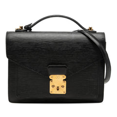 ルイ ヴィトン エピ モンソー ハンドバッグ ショルダーバッグ 2WAY M52122 ノワール ブラック レザー レディース LOUIS VUITTON 【中古】