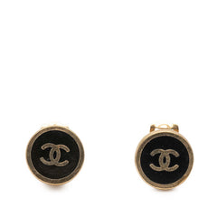 シャネル ココマーク イヤリング ゴールド ブラック メッキ レディース CHANEL 【中古】