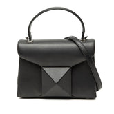 ヴァレンティノ ワンスタッズ ハンドバッグ ショルダーバッグ 2WAY ブラック レザー レディース VALENTINO 【中古】