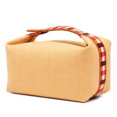 エルメス ブリッド ア ブラック オ カレGM ハンドバッグ フォーヴ シルバー金具 キャンバス レディース HERMES 【中古】