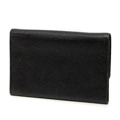 シャネル ココマーク 二つ折り財布 ブラック レザー レディース CHANEL 中古