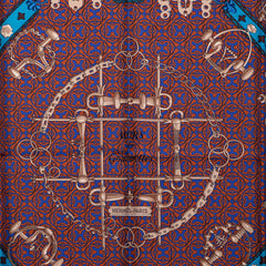 エルメス カレ90 Mors Et Gourmettes 馬銜と鎖 スカーフ 大判 マルチカラー シルク レディース HERMES 【中古】
