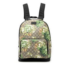 グッチ GGブルームス GGスプリーム リュック バックパック 406370 ベージュ ブルー PVC レザー メンズ GUCCI 【中古】