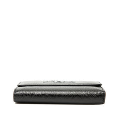 シャネル ココマーク 三つ折り財布 ブラック キャビアスキン レディース CHANEL 【中古】