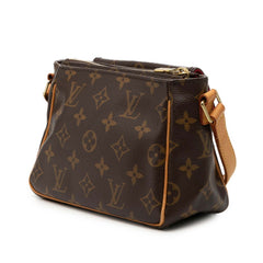 ルイ ヴィトン モノグラム ヴィバシテPM 斜め掛け ショルダーバッグ M51165 ブラウン PVC レザー レディース LOUIS VUITTON 【中古】