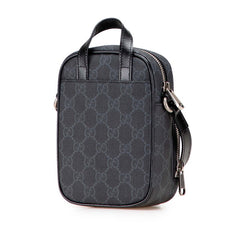 グッチ インターロッキングG ショルダーバッグ 672952 ブラック PVC レザー メンズ GUCCI 【中古】