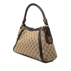 グッチ GGキャンバス ハンドバッグ ワンショルダーバッグ 282298 ベージュ キャンバス レザー レディース GUCCI 【中古】