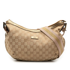 グッチ GGキャンバス 斜め掛け ショルダーバッグ 181092 ベージュ ゴールド キャンバス レザー レディース GUCCI 【中古】