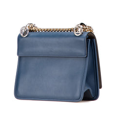 フェンディ キャナイエフ チェーン ショルダーバッグ 8BT286 ブルー ネイビー レザー レディース FENDI 【中古】