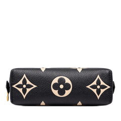 ルイ ヴィトン モノグラム アンプラント ポシェット コスメティック PM ポーチ M59086 ブラック レザー レディース LOUIS VUITTON 中古