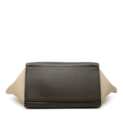 セリーヌ トラペーズ ハンドバッグ 2WAY ショルダーバッグ イエロー ブラウン アイボリー レザー レディース CELINE 中古