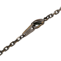 ルイ ヴィトン ペンダント LVイニシャル ネックレス M80208 シルバー ブルー メタル ラインストーン レディース LOUIS VUITTON 【中古】