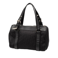 ディオール トロッター ストリートシック ミニ ボストンバッグ ハンドバッグ ブラック キャンバス レザー レディース Dior 【中古】