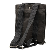 エルメス エールライン アドPM リュック バックパック グレー ブラック キャンバス レディース HERMES 【中古】