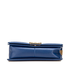 シャネル マトラッセ ボーイシャネル25 ココマーク チェーン ショルダーバッグ ブルー ラムスキン レディース CHANEL 【中古】