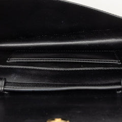サンローラン 斜め掛け ショルダーバッグ ブラック レザー レディース SAINT LAURENT 【中古】