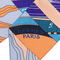 エルメス ツイリー ASTROGIE NOUVELLE 新たなる占星術 スカーフ ブルー マルチカラー シルク レディース HERMES 【中古】