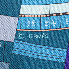 エルメス ツイリー ASTROGIE NOUVELLE 新たなる占星術 スカーフ ブルー マルチカラー シルク レディース HERMES 【中古】