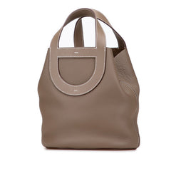 エルメス インザループ23 ハンドバッグ エトゥープ グレージュ トリヨンクレマンス スイフト レディース HERMES 【中古】