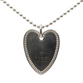 グッチ ハート ネックレス ボールチェーン SV925 シルバー レディース GUCCI 【中古】