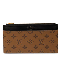 ルイ ヴィトン モノグラム リバース スリム パース 長財布 M80390 マカロン PVC レザー レディース LOUIS VUITTON 【中古】