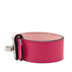 エルメス ケリー ツイストPM バングル ローズ ショッキング シェーブル メタル レディース HERMES 【中古】