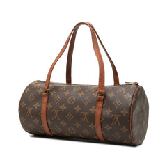 ルイ ヴィトン モノグラム パピヨン30 ハンドバッグ M51365 ブラウン PVC レザー レディース LOUIS VUITTON 【中古】