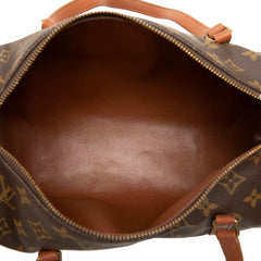 ルイ ヴィトン モノグラム パピヨン30 ハンドバッグ M51365 ブラウン PVC レザー レディース LOUIS VUITTON 【中古】