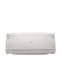 フェンディ ピーカブー ラージ ハンドバッグ ワンショルダーバッグ 2WAY 8BN210 グレー レザー レディース FENDI 【中古】