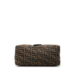 フェンディ ズッカ マンマバケット ハンドバッグ ワンショルダーバッグ ブラウン キャンバス レザー レディース FENDI 中古