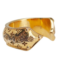 ルイ ヴィトン バーグ ナノグラム スウィートドリーム リング 指輪 #S M69597 ゴールド メッキ レディース LOUIS VUITTON 【中古】