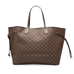 ルイ ヴィトン ダミエ ネヴァーフルGM トートバッグ N51106 ブラウン PVC レザー レディース LOUIS VUITTON 【中古】