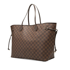 ルイ ヴィトン ダミエ ネヴァーフルGM トートバッグ N51106 ブラウン PVC レザー レディース LOUIS VUITTON 【中古】