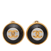 シャネル ココマーク ヴィンテージ イヤリング 97P ゴールド ブラック メッキ レディース CHANEL 【中古】