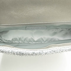 シャネル プールトゥ グリッター チェーン ショルダーバッグ A91984 シルバー マイクロファイバー ラムスキン レディース CHANEL 【中古】