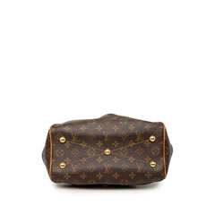 ルイ ヴィトン モノグラム ティヴォリPM ハンドバッグ M40143 ブラウン PVC レザー レディース LOUIS VUITTON 【中古】