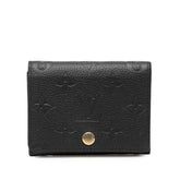 ルイ ヴィトン モノグラム アンプラント アンヴェロップ カルト ドゥ ヴィジット カードケース パスケース M58456 ノワール ブラック レザー レディース LOUIS VUITTON 中古