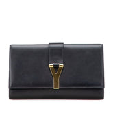サンローラン Yライン クラッチバッグ 311213 ブラック レザー レディース SAINT LAURENT 【中古】