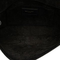 サンローラン Yライン クラッチバッグ 311213 ブラック レザー レディース SAINT LAURENT 【中古】
