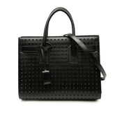 サンローラン サックドジュール スタッズ ハンドバッグ ショルダーバッグ 2WAY 355154 ブラック レザー レディース SAINT LAURENT 中古