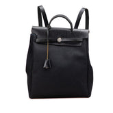 エルメス エールバッグ アドPM リュック バックパック ハンドバッグ 2WAY ブラック トワルオフィシエ レザー レディース HERMES 【中古】