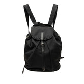 プラダ ロゴ リュック バックパック ブラック ナイロン レザー レディース PRADA 中古