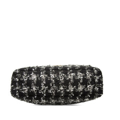 シャネル ココマーク 19 ラージ チェーン ショルダーバッグ ハウンドトゥース ブラック ツイード レディース CHANEL 【中古】