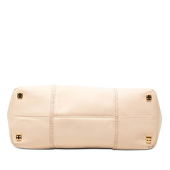 ロエベ アナグラム フスタ トートバッグ ハンドバッグ ベージュ レザー レディース LOEWE 【中古】